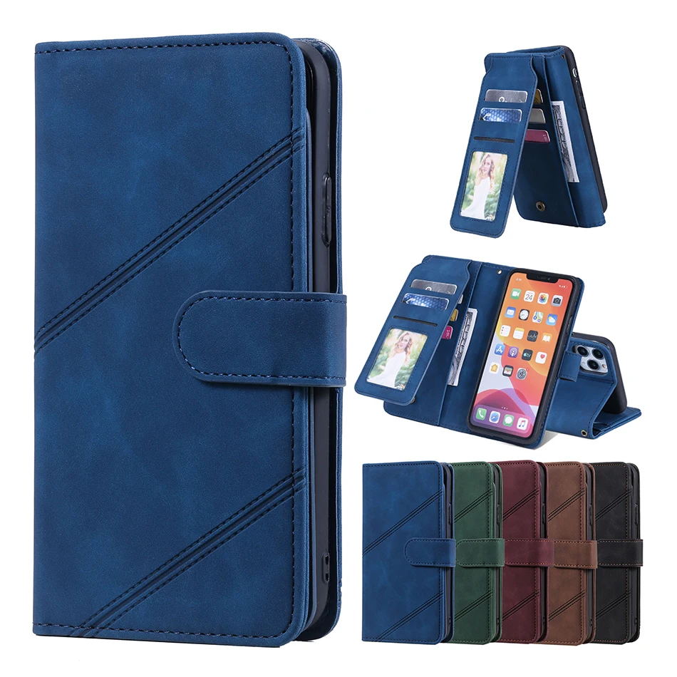 

Multi Card Slots PU Leather Case For Samsung Galaxy J3 J310 J320 J330 J5 Pro J530 J7 2017 J730 A12 A32 Wallet Holder Book Cover