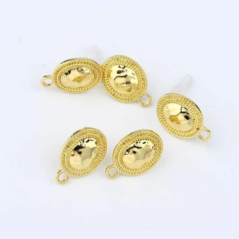 6 шт. 13x20 мм серьги из золотого сплава основа овальные соединитель аксессуар