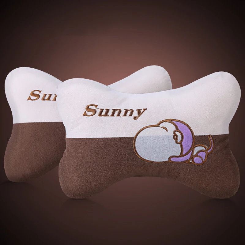 

Car Headrest Pillow Cartoons Monkey Pillow Neck Pillows Breathable Auto Neck Rest Headrest Pillow Cushion Car Interior Accessory