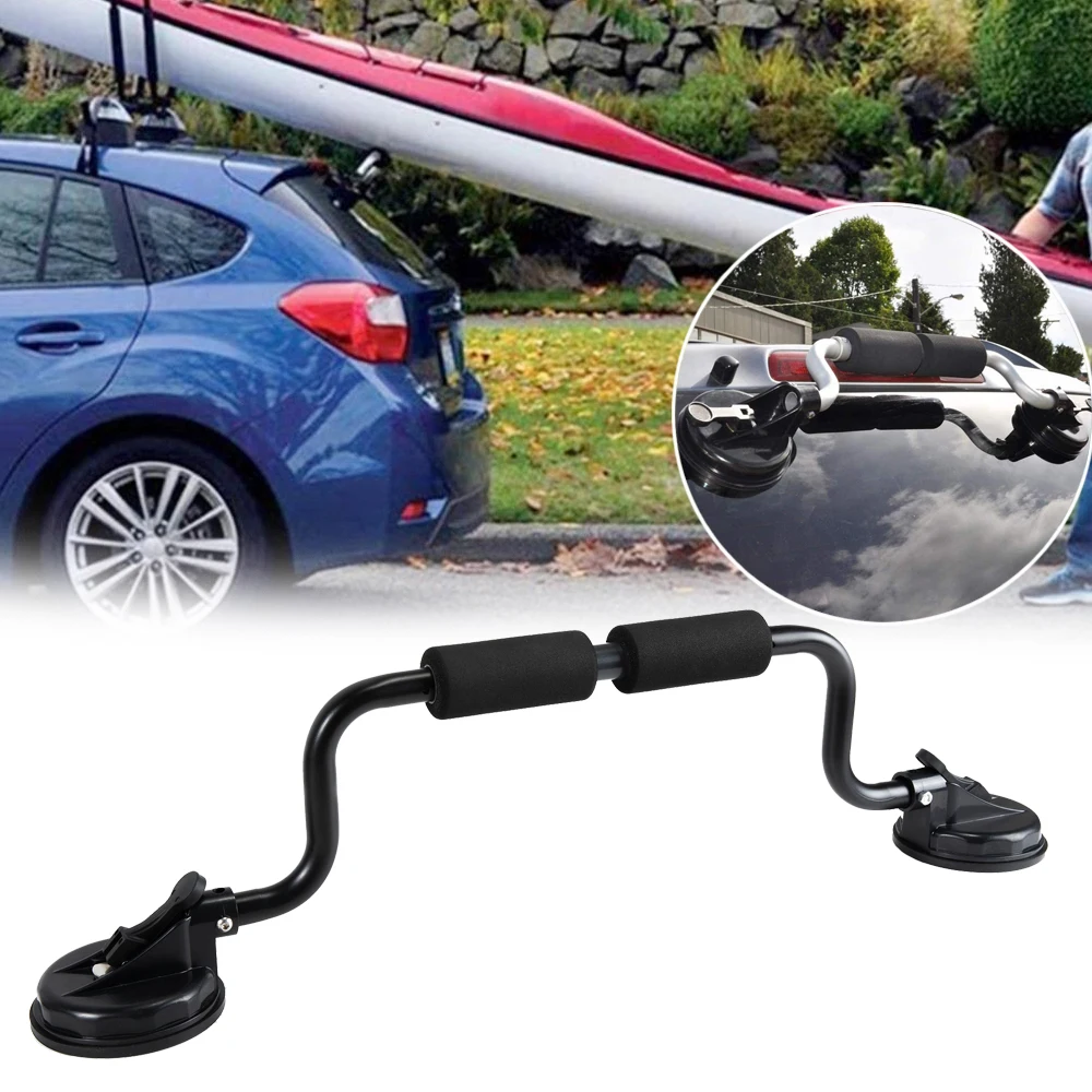 Car Rear Window Roof Kayak Rack Canoe Mount Boat Pusher Suction Cup Holder Boat Roller Load Assist Universal Support Bar