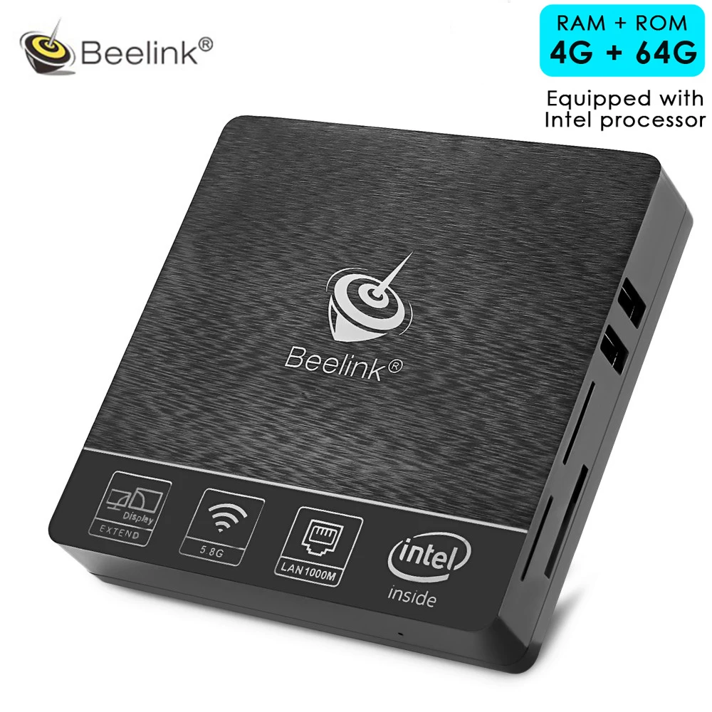 Beelink BT3 Pro мини ПК Intel Atom x5-Z8350 4 Гб 64 Гб 64 бит Поддержка Wi-Fi Bluetooth 4,0 Ethernet 1000 Мбит/с HDMI VGA PK Z83 II