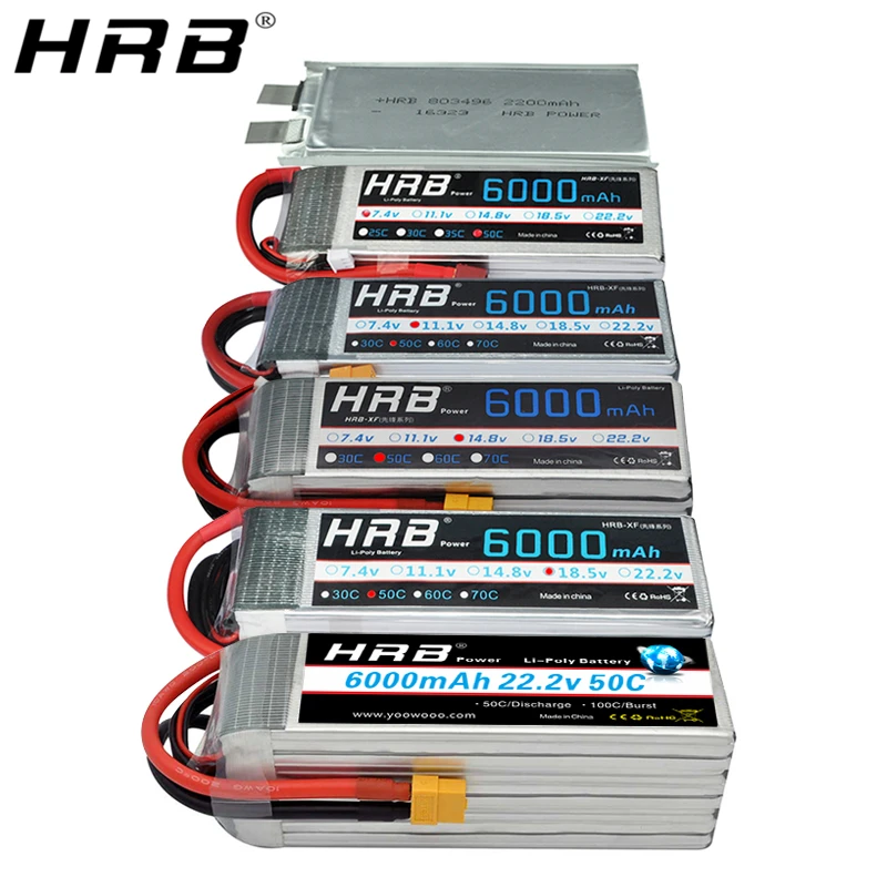 Аккумулятор HRB Lipo для вертолета 6000 мАч 50C 3S 2S 7 4 V 11 1 14 8 3 Deans T XT60 4S 6S 18 5 22 2 1S