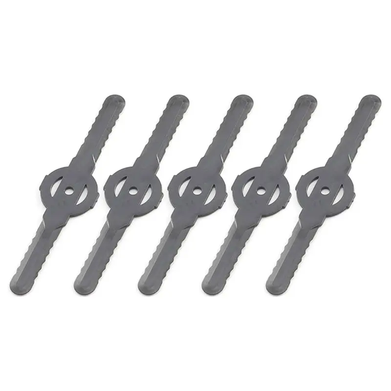

69HF 5pcs Plastic Lawn Mower Blade Grass Trimmer Head Replacement Garden Supplies Tool Accessories