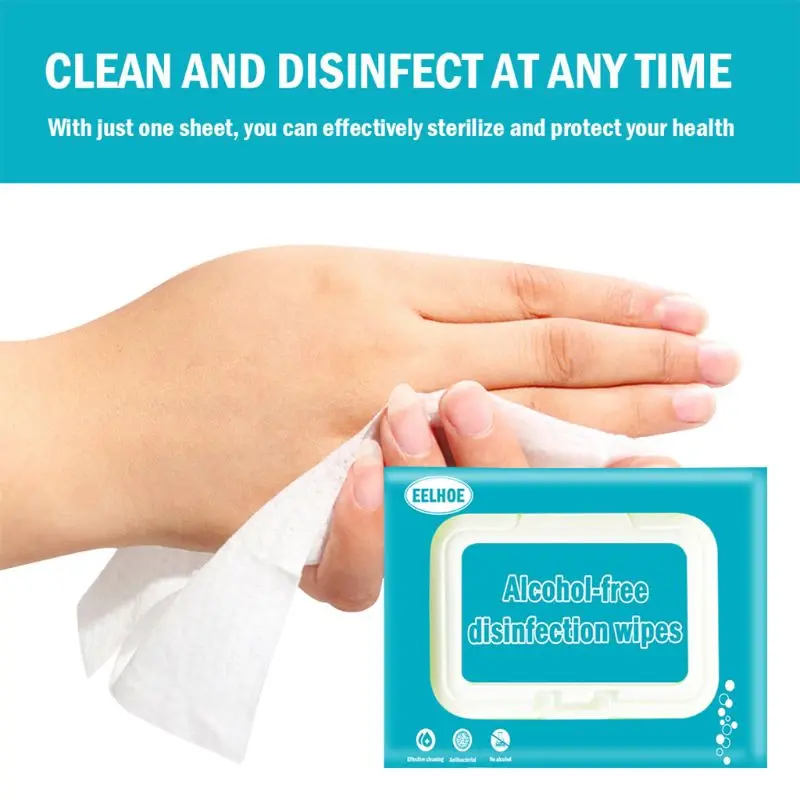 

80 Sheets Plant Essence Disinfecting Wipes Alcohol-Free Bacteriostatic Wet Towel
