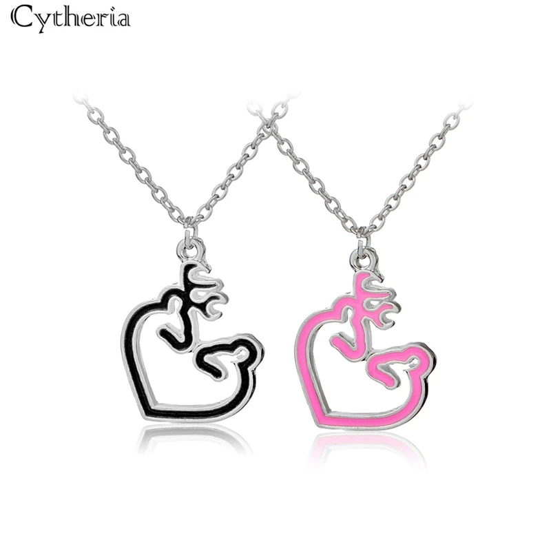 Ожерелье с эмалью в форме сердца для влюбленных | Украшения и аксессуары