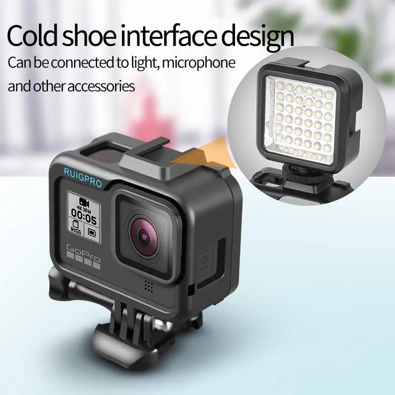 Рамка для GoPro аксессуары Hero 8 защитная рамка чехол видеокамеры Hero8 черная Экшн