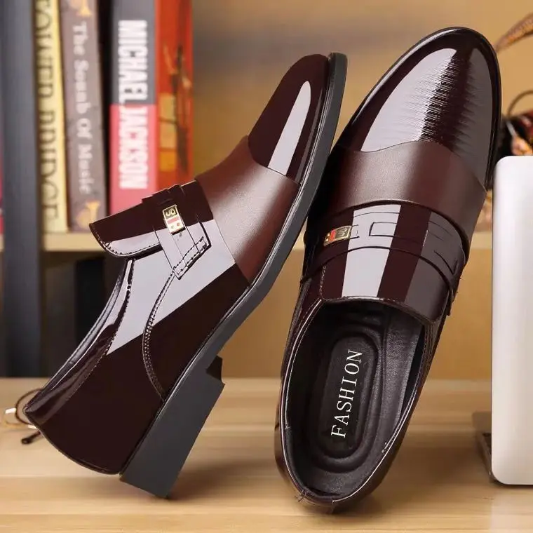 

Men's shoes, business dress shoes, British shoes, black leisure, youth trend