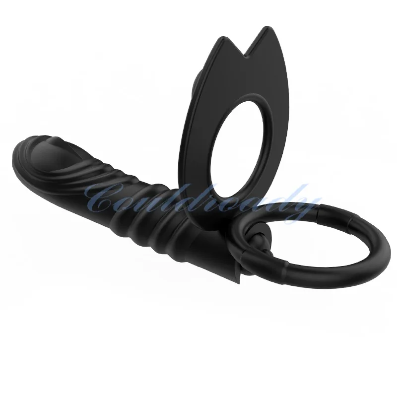 Вибратор с двойным проникновением 10 скоростной член ремень на пенис анальная