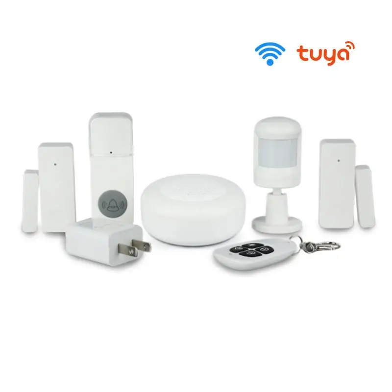

Комплект беспроводной охранной сигнализации Tuya с Wi-Fi и ИК-датчиком для окон и дверей