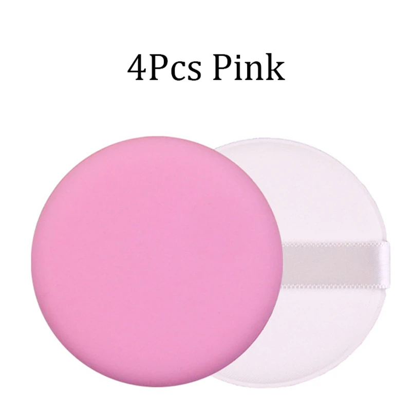 4Pcs Pink 4 шт./лот, воздушная подушка, пуховая пудра, губка для макияжа, BB CC, крем, контур, для лица, гладкая, влажная, сухая, макияж, инструменты для красоты, подарок - Цвет: 4Pcs Pink