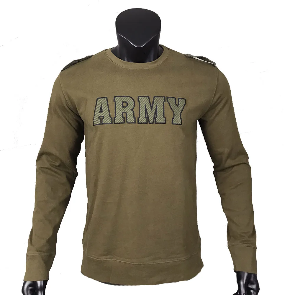 

Army Men's T-Shirt Crewneck Army Green Winter Outdoor Soft Cotton Retro WW2 US Army Tactical Shirt Vintage Sweater