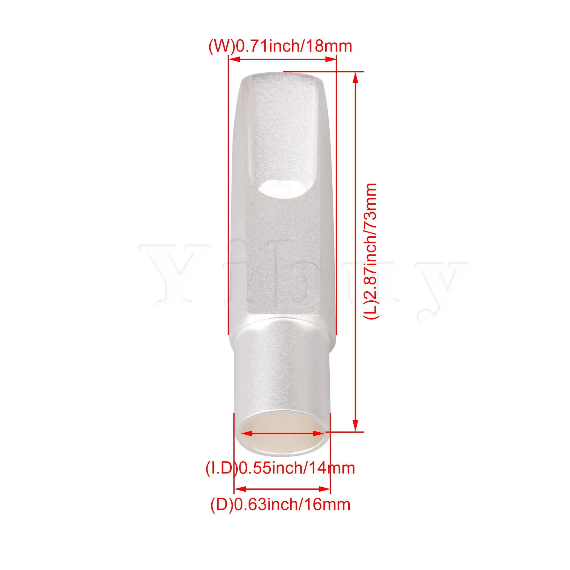 

Yibuy Woodwind Accessory Silver 8C B Flat Soprano Saxophone Mouthpiece