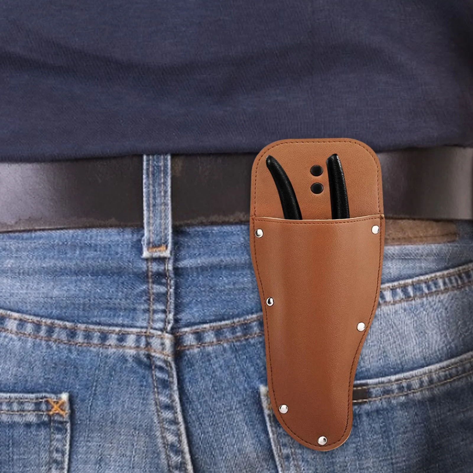 

Premium PU Leather Scissors Protective Case, Waist-hanging Garden Scissors Cover, Professional Pruning Scissors Holster handsome