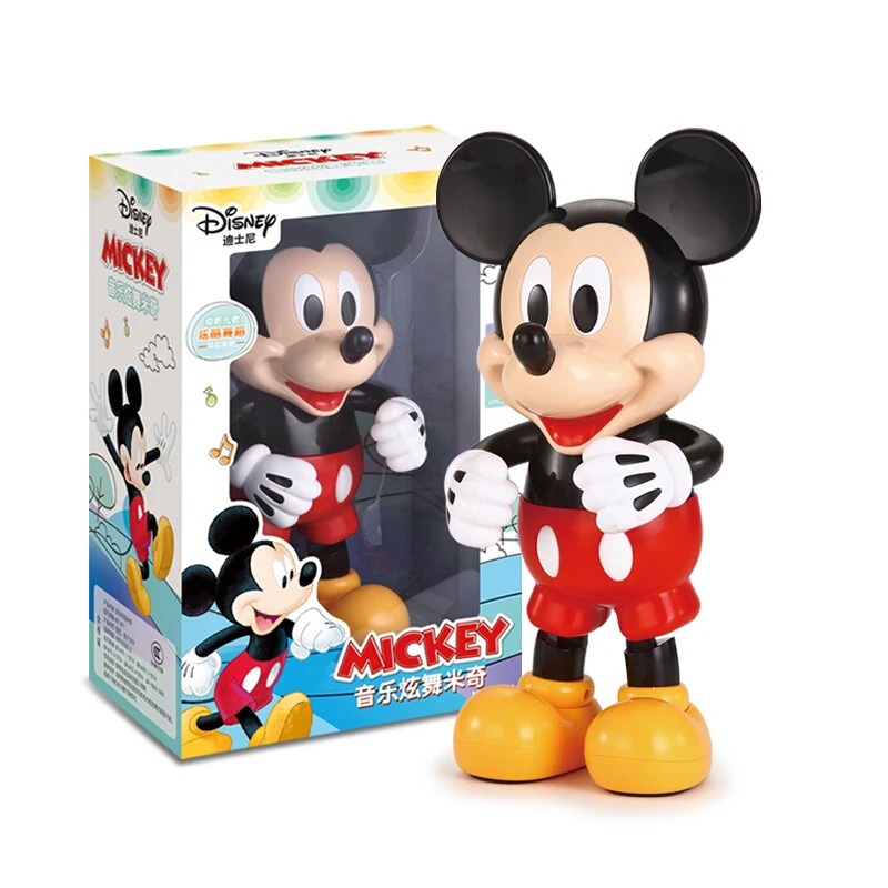 

Оригинальная экшн-фигурка Disney, танцующий Микки Маус, сверкающая музыка, блестящий развивающий электронный ходячий робот, игрушка для детей