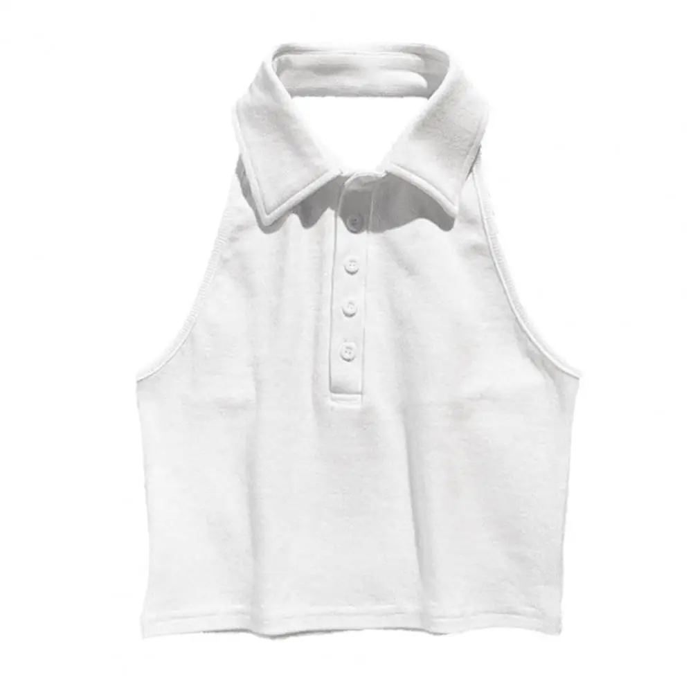Для женщин с лямкой на шее солидные безрукавки жилеты Цвет без рукавов отложным