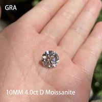 loose gemstones moissanite stones 10mm d color vvs1 top selling round shape diamond excellent cut pass diamond tester hot