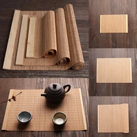natural bamboo table mat tea dining hot insulated table runner japanese style woven placemat home cafe restaurant decor coaster
