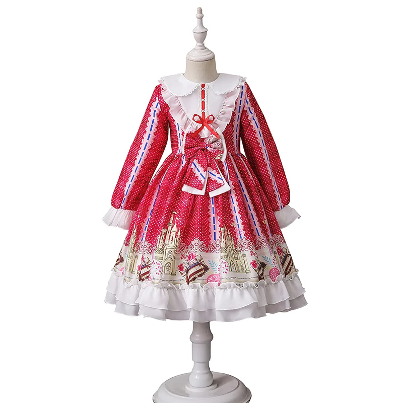

Kids Lolita Dress for Girls Summer Dresses Party Wedding Christmas Clothing Princess Flower Tutu Dress Children Prom New 2021