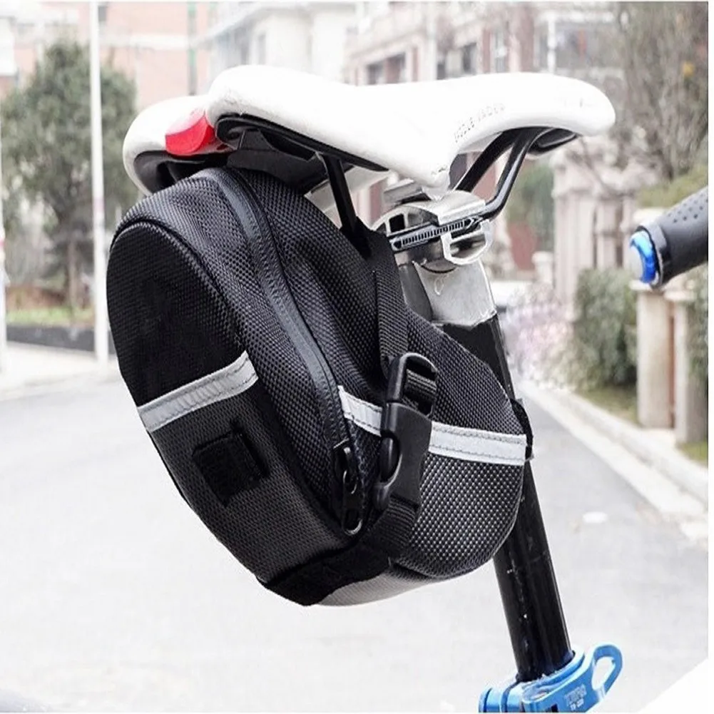 

600D Bicycle Mountain Bike Seat Bag Rear End Bag Road Bike Portable Seat Bag Shockproof Saddle Bag Cycling