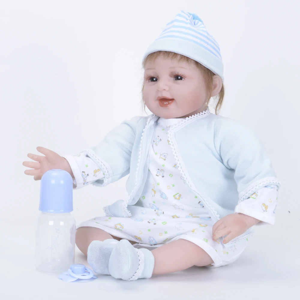 22 ''модные куклы для новорожденных мохер укоренившаяся Реалистичная мягкая