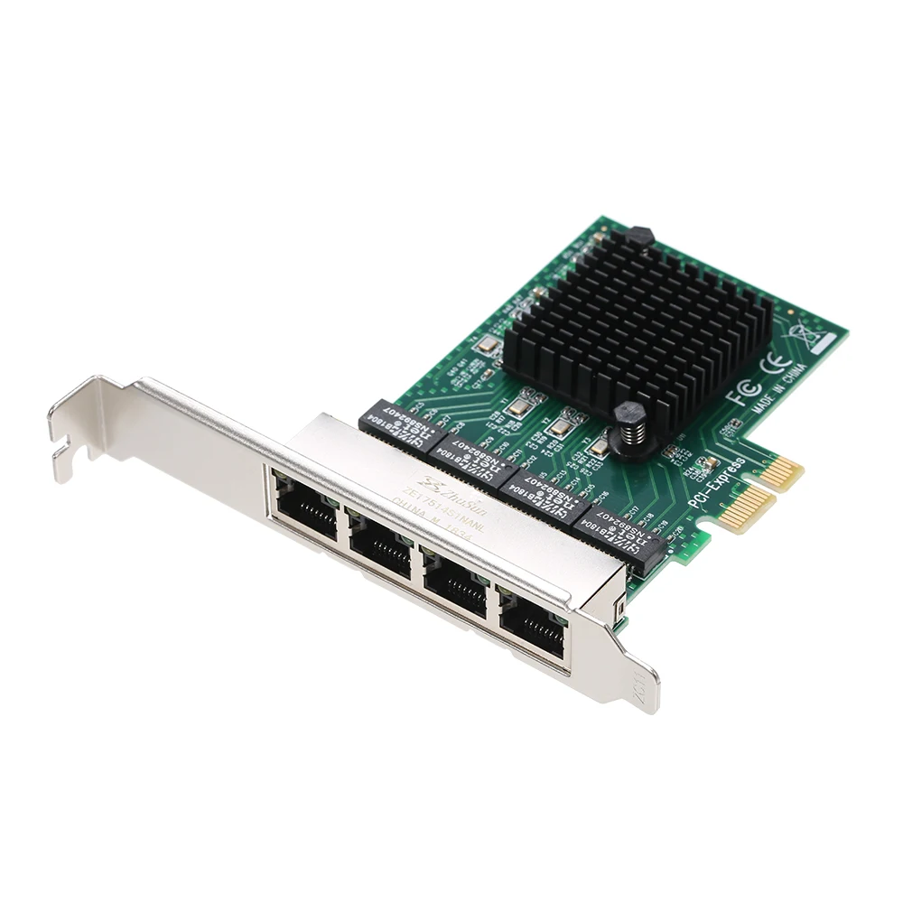Карта сетевого сервера 4 порта гигабит 1000M PCI E Ethernet адаптер Поддержка