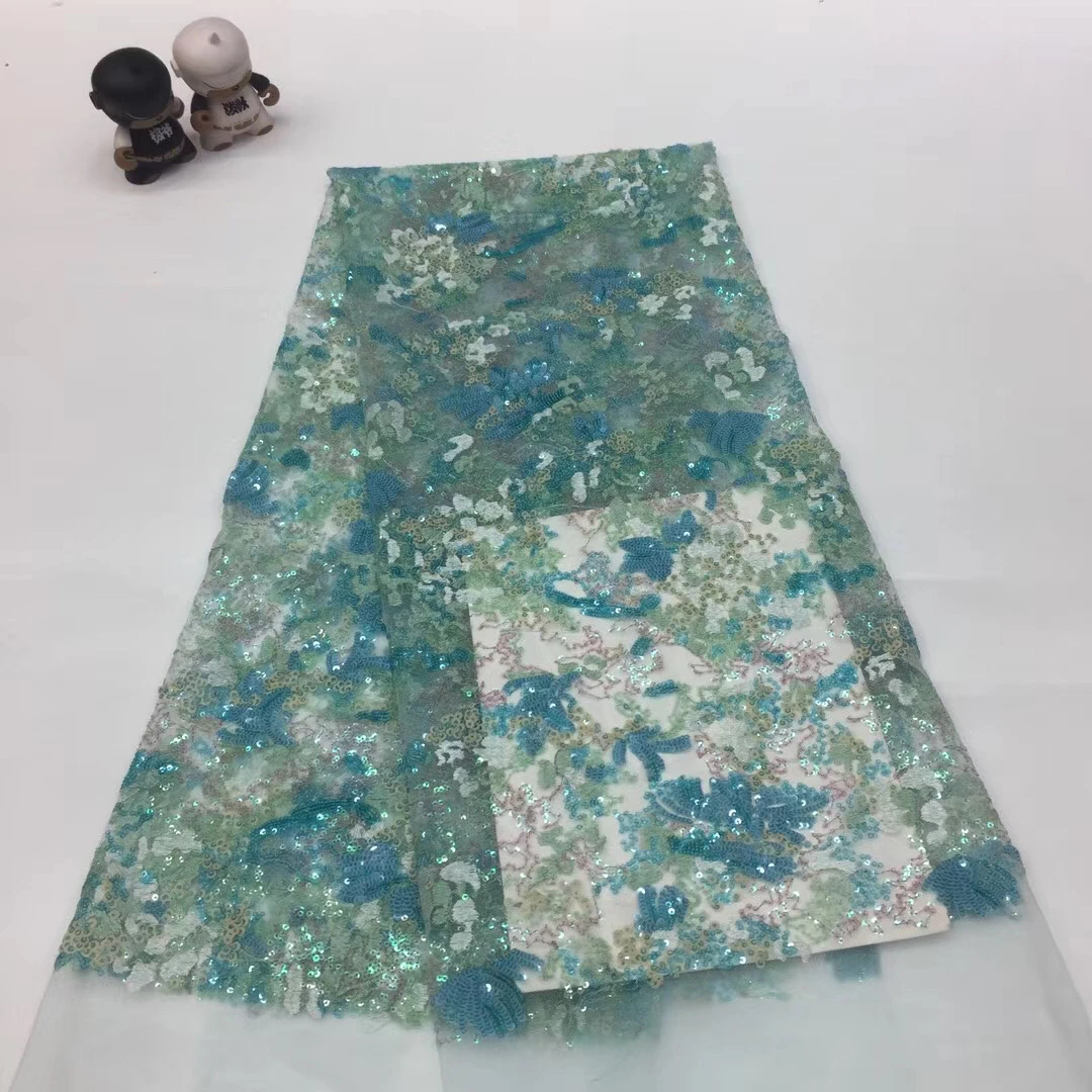 

African French lace fabric 2020 high quality lace material embroidered Nigerian lace fabric for women wearing XX3711