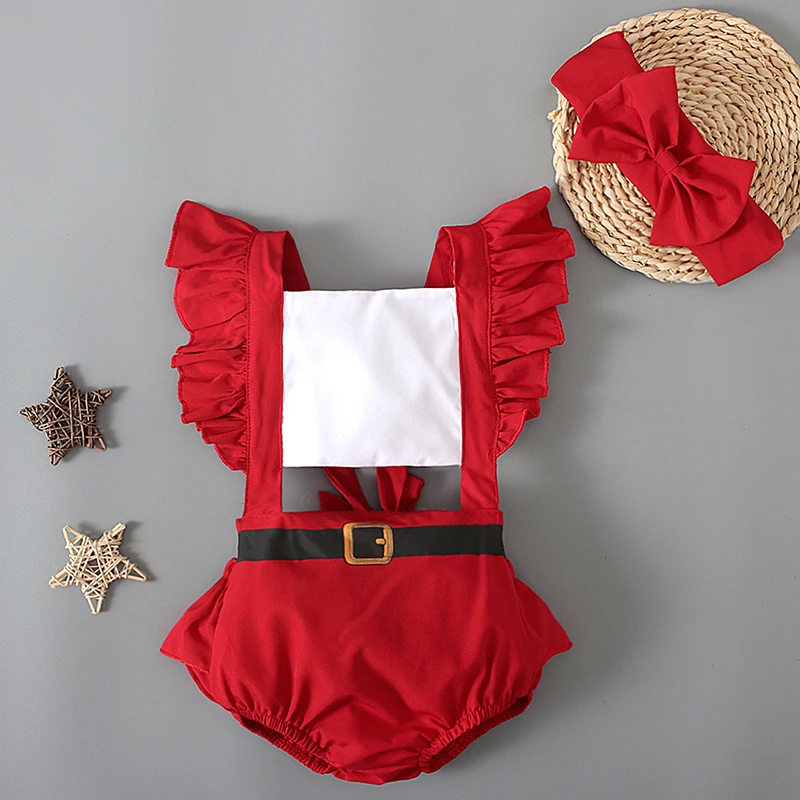 

Ma&Baby 0-24M Christmas Newborn Infant Baby Girls Red Rompers Cute Santa Sleeveless Jumpsuit Baby Clothing Xmas Costume D84