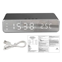 digital alarm clock wireless charging led screen multifunctional easy use home office electronic calendar practical abs desktop