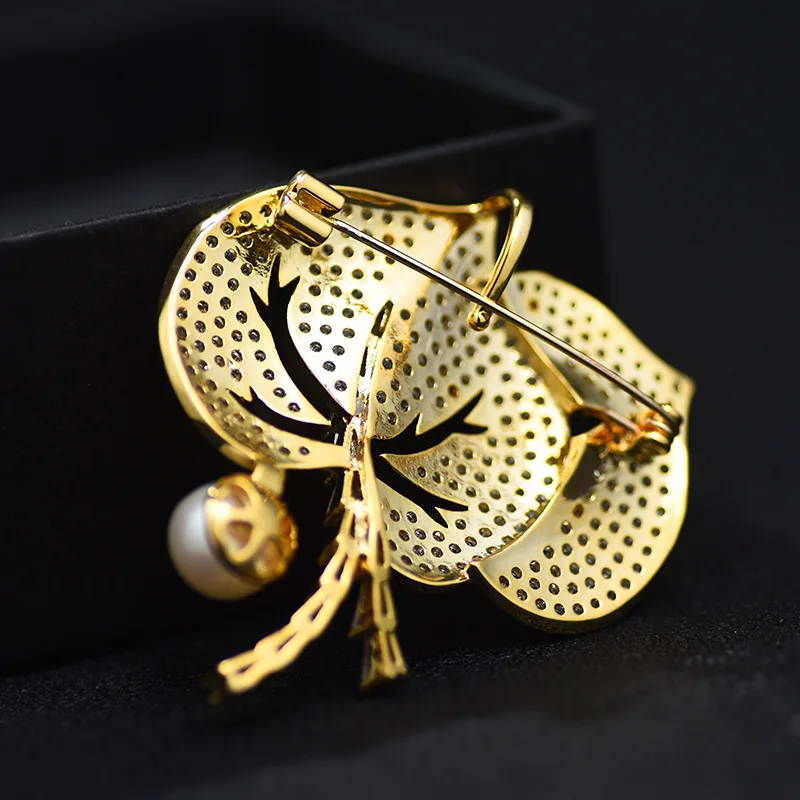 New Autumn Winter Season Natural Fresh Water Pearl Brooch Zircon Heart Brooches For women Fashion Accessories Fine Jewelry | Украшения и