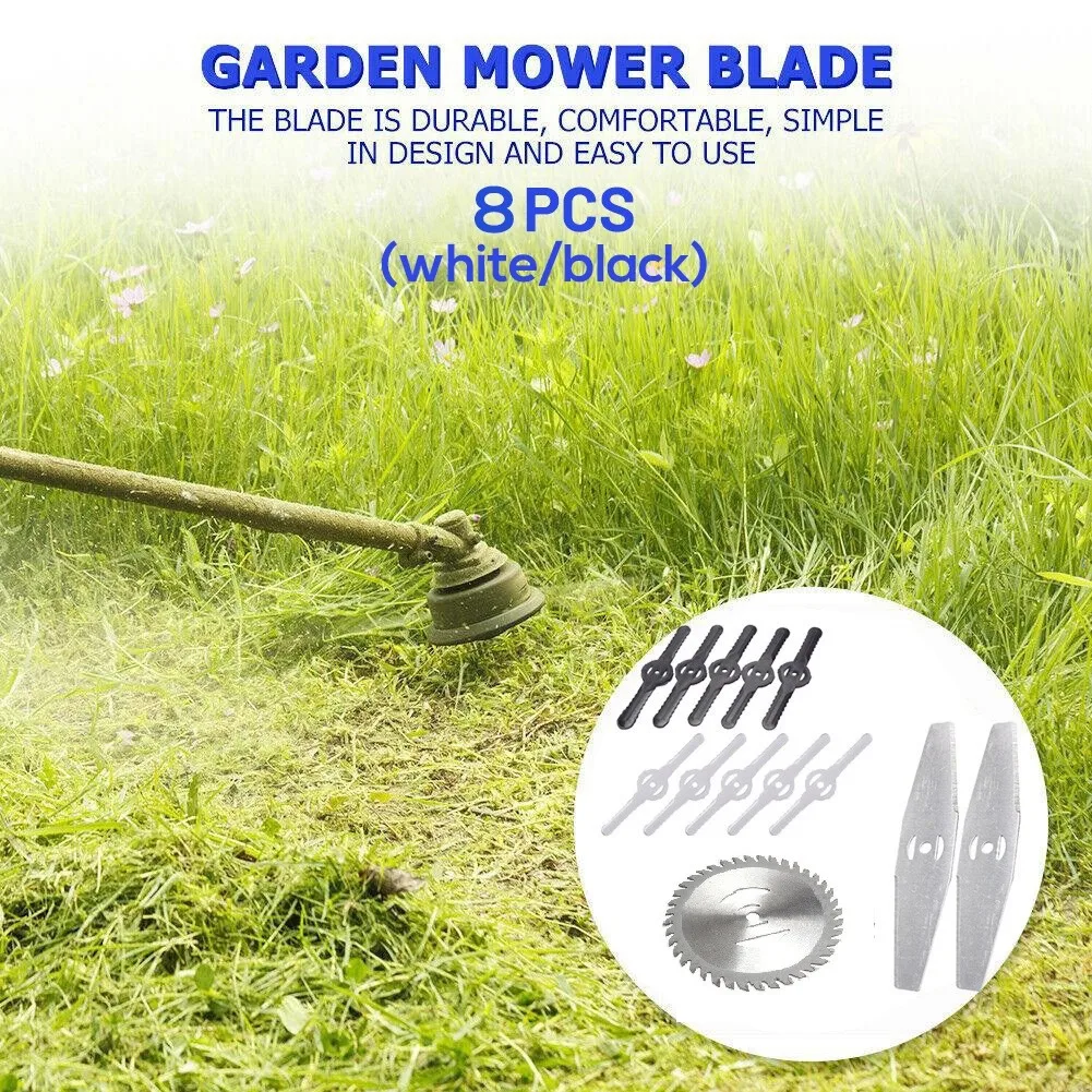 

Cutting Grass Discs Trimmer Durable Lawn Mower Replacements Steel + Plastic