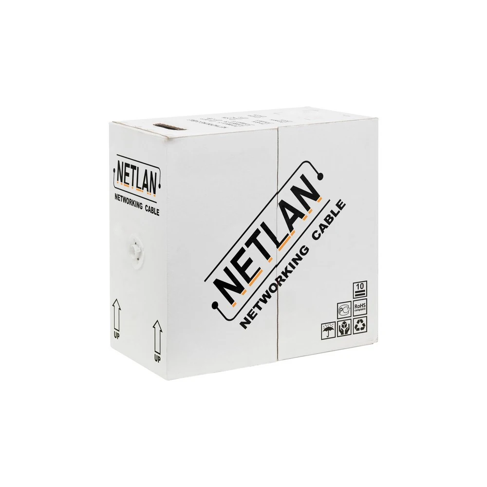 Кабель NETLAN CCA-UU004-5E-PVC-GY U/UTP 4 пары категория 5e 100МГц одножильный CCA внутренний PVC нг(B)