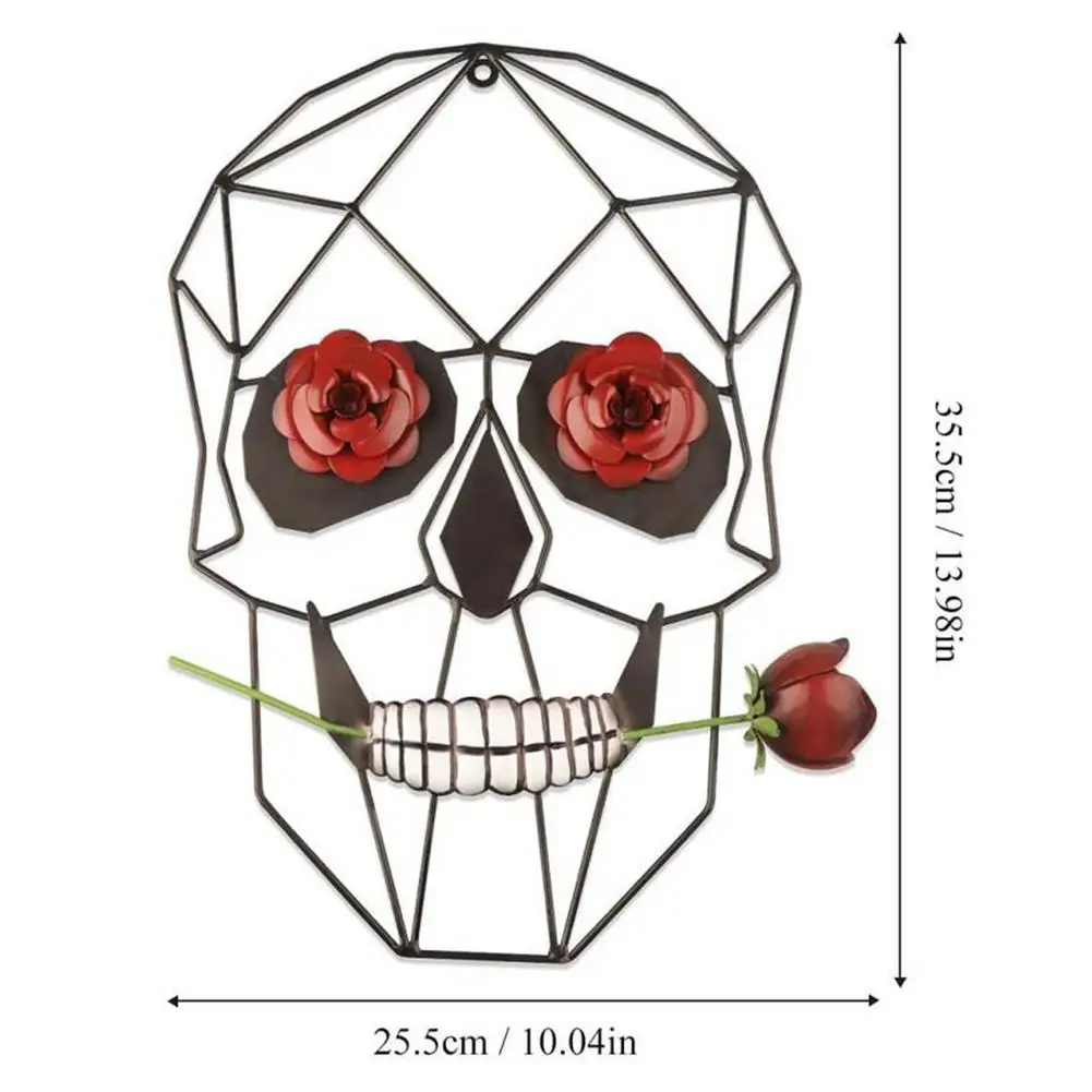 

Skeleton Wall Hanging Art Metal Ornament Halloween Decoration Halloween Skull Decorative Figurine For Living Room Home Decor