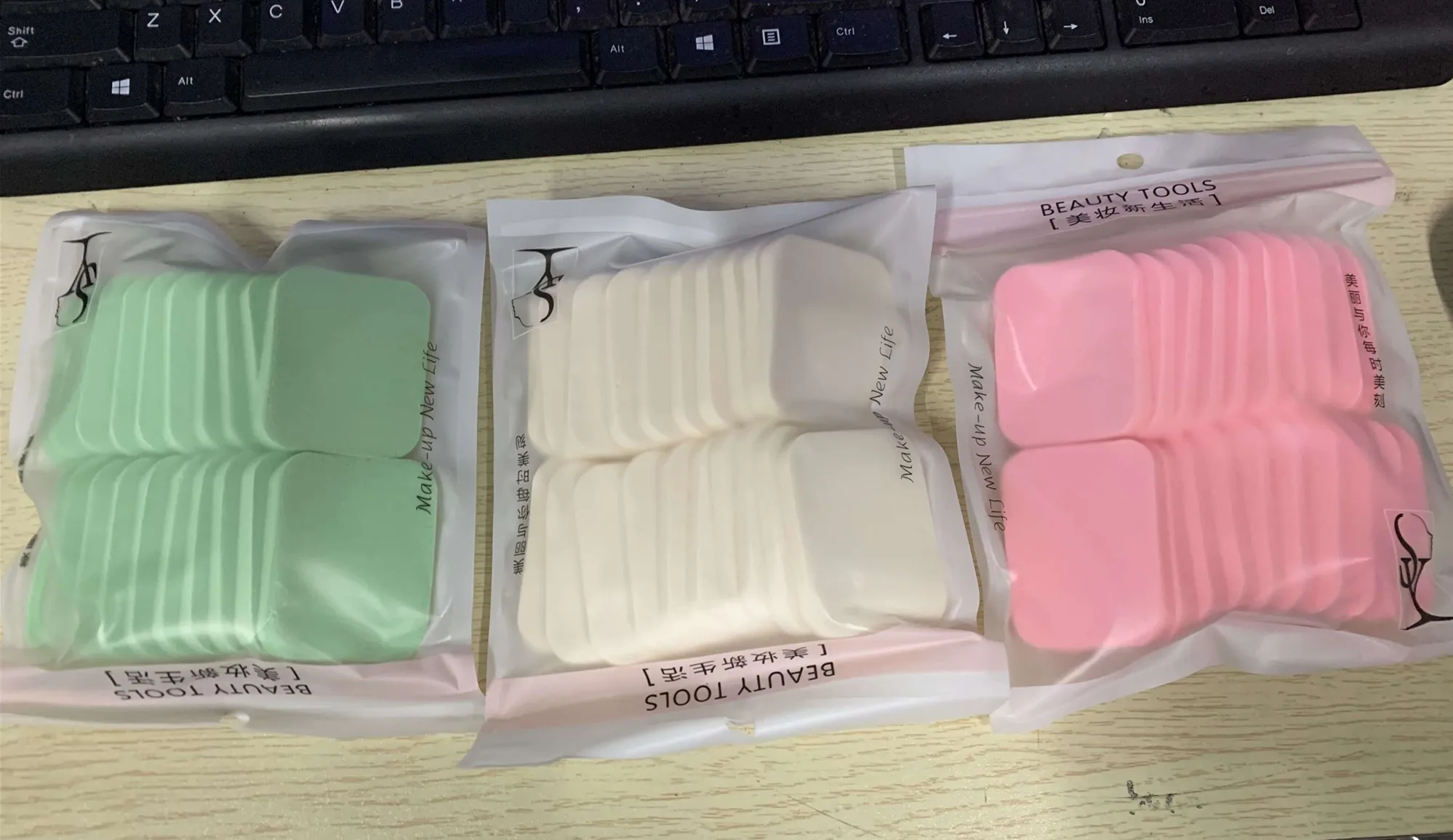 20pcs Square 20 шт губка для макияжа пудра пуховка Тональная основа косметические губки для лица мягкая пудра пуховка для косметического инструмента Макияж хлопок случайный цвет - Цвет: 20pcs Square