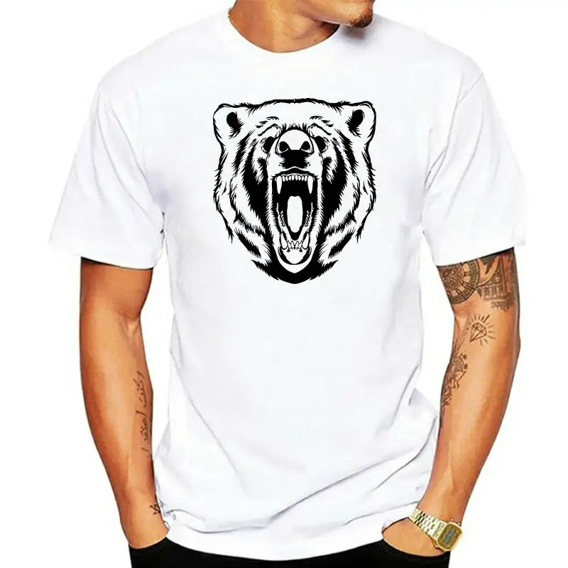 

Grizzly Bear T-Shirt Wild Hunter Tattoo Panda Wildlife Christmas Gift T shirt Cartoon t shirt men Unisex New Fashion tshirt