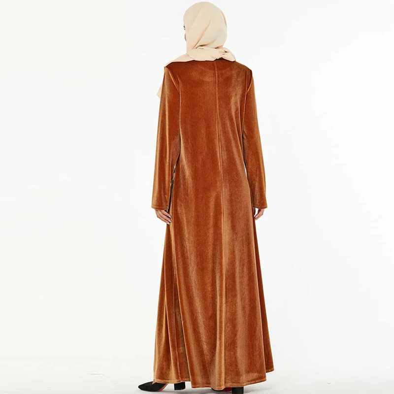 Winter Velvet Abaya Dubai Hijab Burka Muslim Dress Turkish Dresses Islam Clothing Abayas for Women Caftan Kaftan Robe Musulmane |