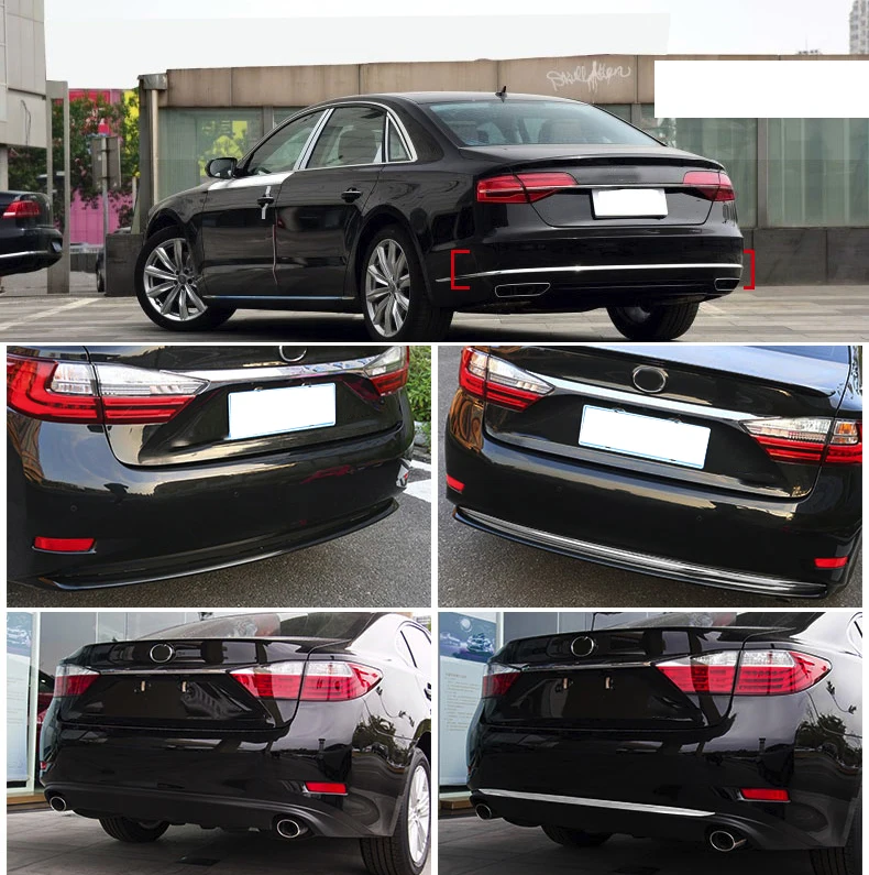 Lsrtw2017 для Lexus ES ES200 250 300h автомобиль Trims Задний Бампер Планки из нержавеющей стали аксессуары для формовки