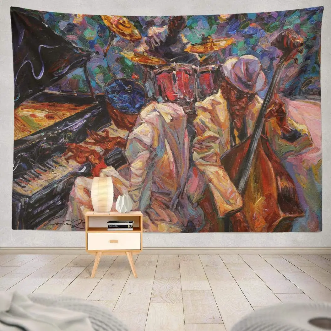 

Jazz Singer Club Band Artist Tapestry Custom Decor Bedroom Dorm Decoration
