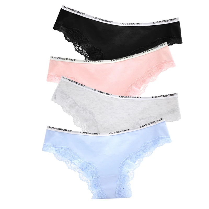 3 шт./компл. сексуальные кружевные трусики женское хлопковое дышащее нижнее белье