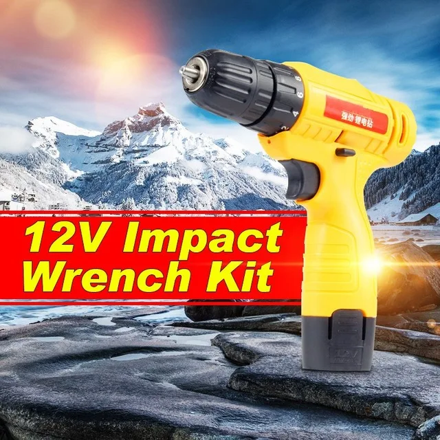 12V Новейший Аккумуляторный шуруповерт Ударная дрель 12 В/24 В перезаряжаемый Аккумуляторный торцевой ключ автомобильный домашний двойной скоростной ручной дрель электроинструменты - Цвет: 12V