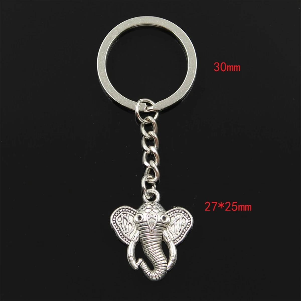 Новая мода брелок 27x25 мм Слон Подвески Сделай Сам мужской серебряный бронзовый