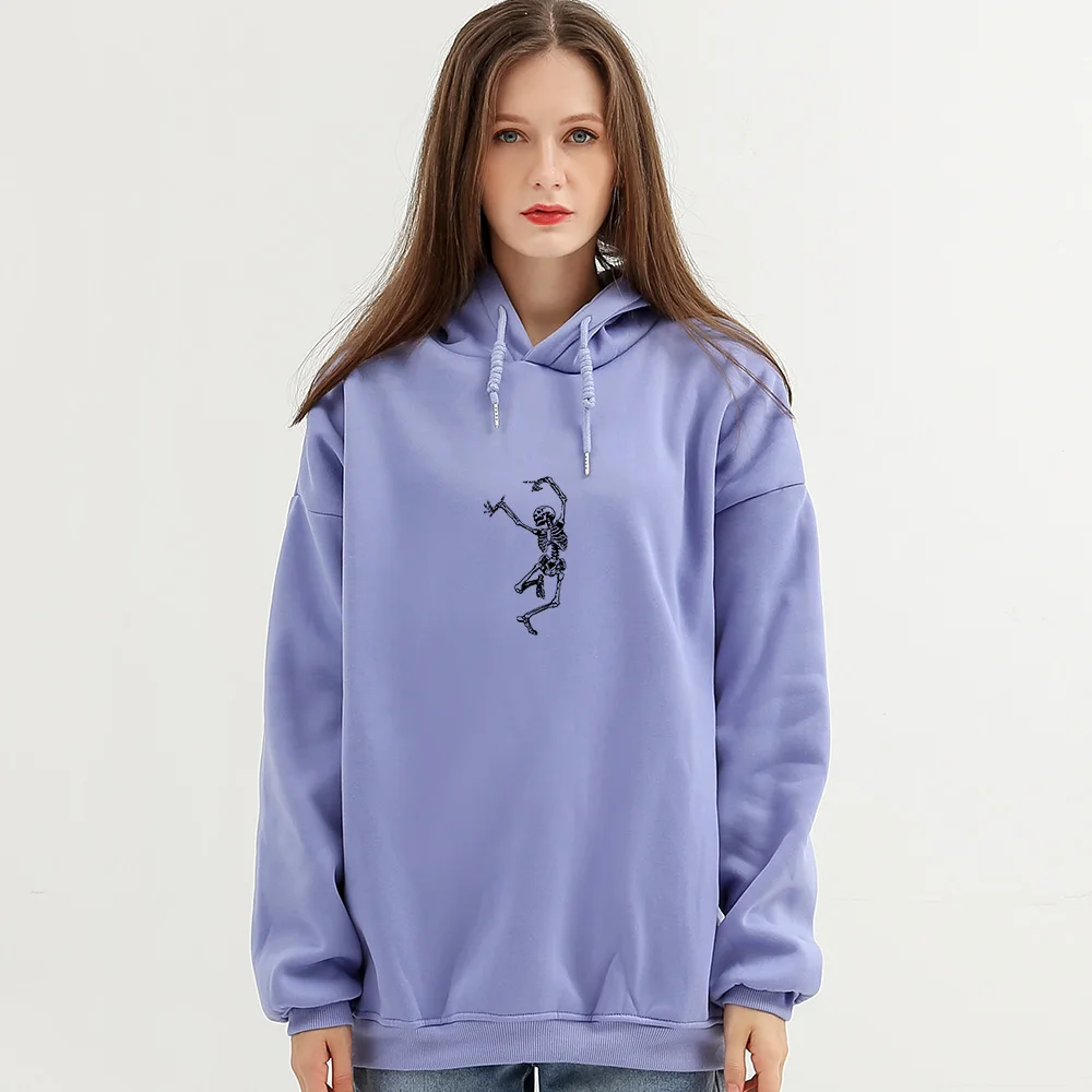 Cute Funny Skull Hoodie Oversized Women Sweatshirt Pullover Loose Harajuku Casual Hoodies Soft Long Sleeves Sweetshirt for Girls
