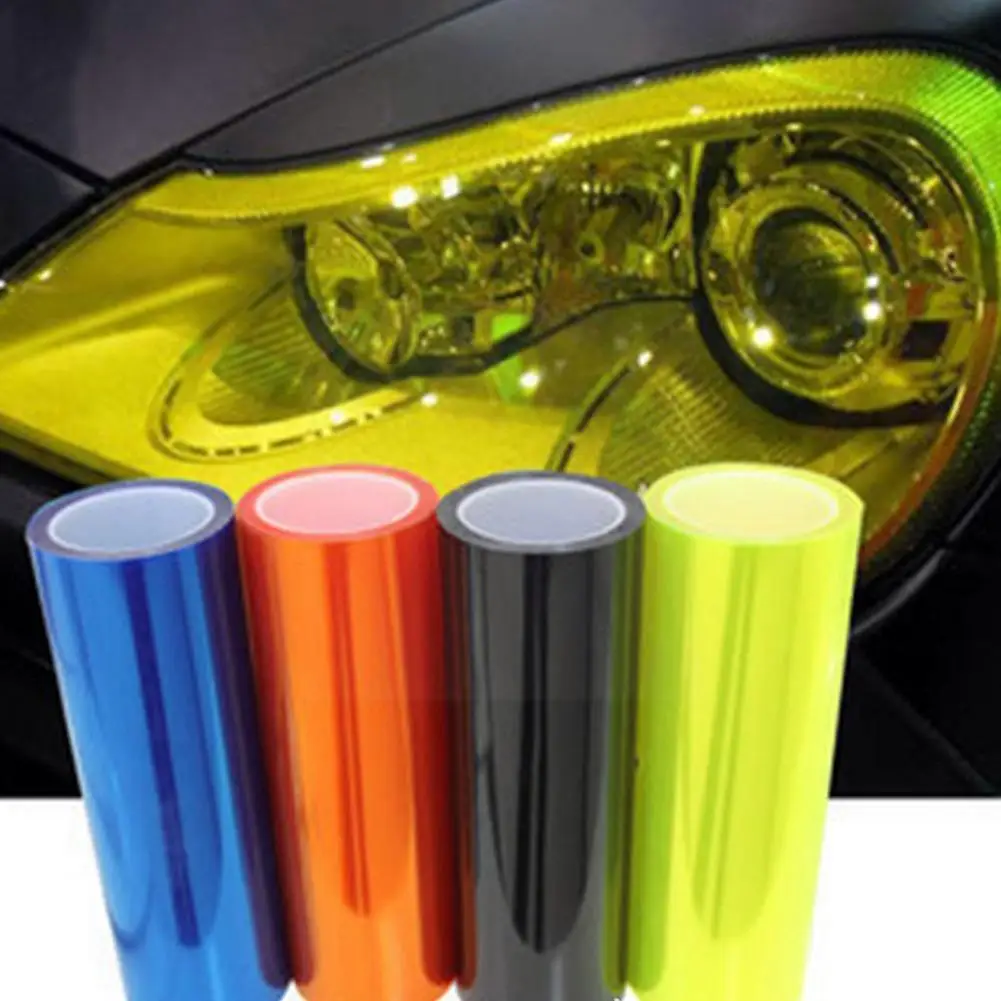 

30*60cm Car Color Bright Light Headlight Taillight Sticker Film Light Film Vinyl Lamp Fog Tint D3J0