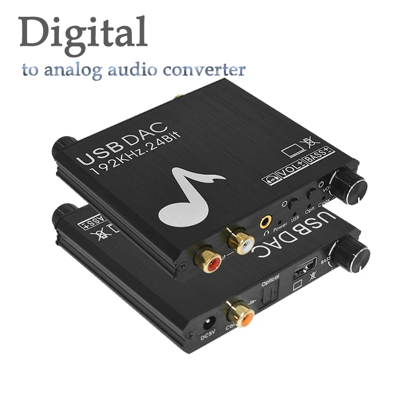 Цифровой аналоговый аудио конвертер 192 кГц/24 бит DAC SPDIF Opticals Toslink коаксиальный RCA 3 5