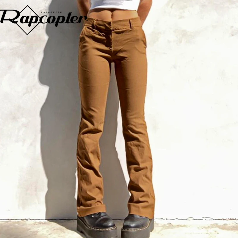 

Брюки-карго Rapcopter y2k женские с заниженной талией, Повседневные базовые джоггеры с карманами, на молнии, уличная одежда, в стиле Харадзюку