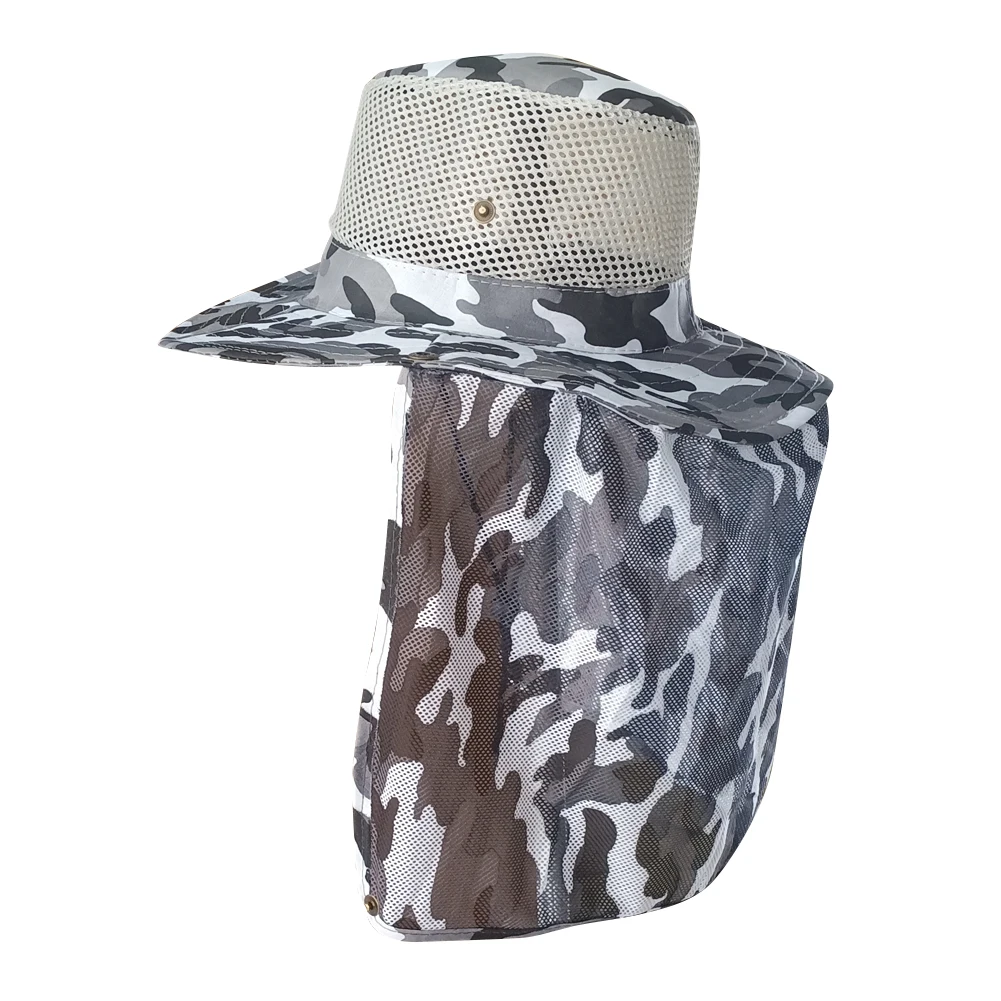 

Fishing Hat Baseball Cap Camping Men's Hat Cap Wide Brim Man Breathable Mesh Beach Hats Camouflage Sun UV Protection Shade