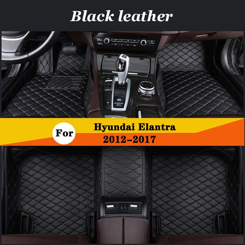 

Car floor mats For Hyundai Elantra 2017 2016 2015 2014 2013 2012 Custom Auto Interior Accessories Leather Carpet Decoration Rug