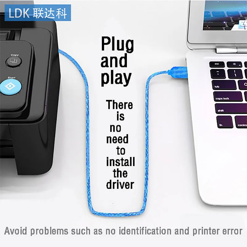 USB-кабель USB Type B (папа)-папа (папа) 2 0 для Canon Epson HP ZJiang принтер этикеток DAC USB-принтер 5