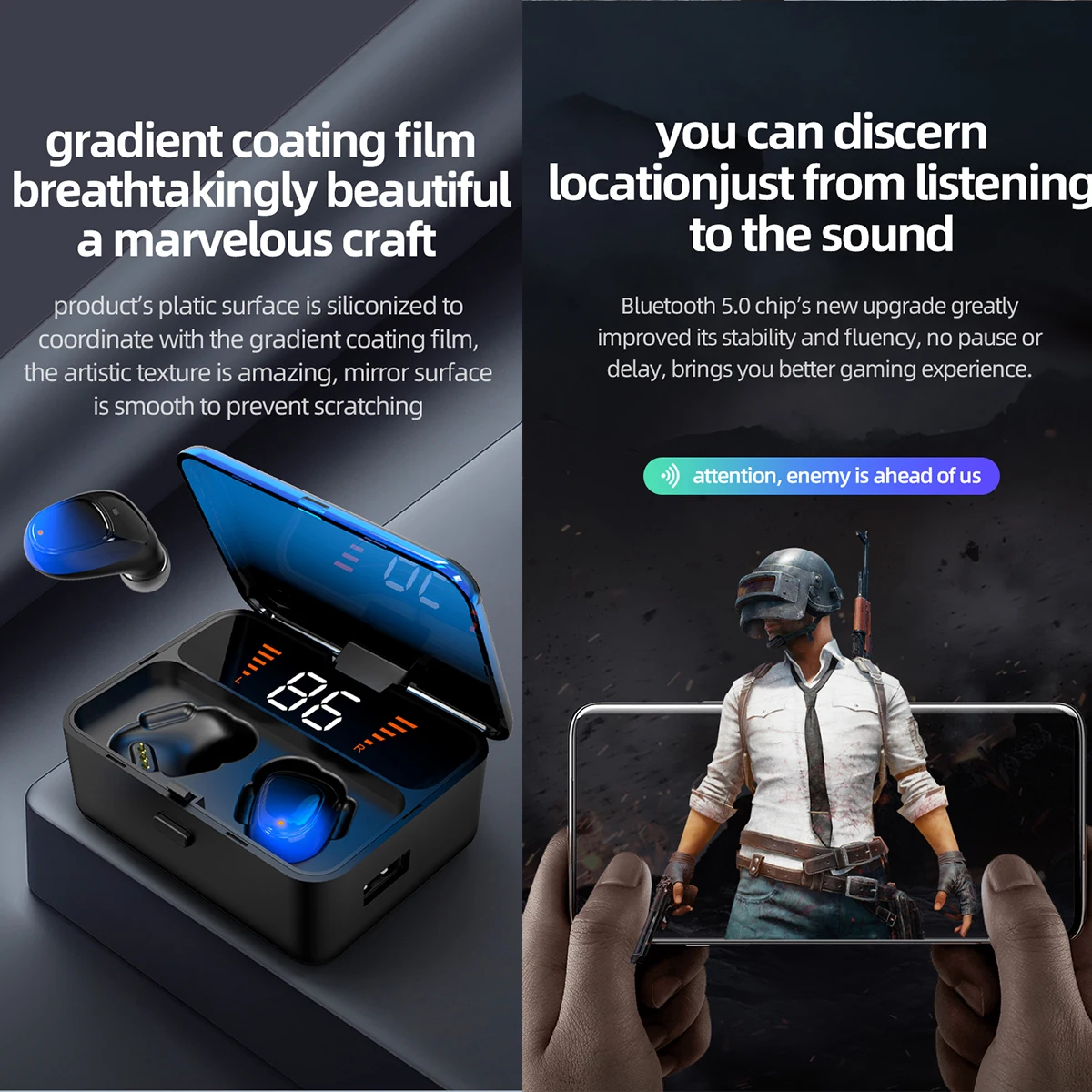 TWS беспроводные наушники Bluetooth V5.0 гарнитура спортивные умные наушники-вкладыши