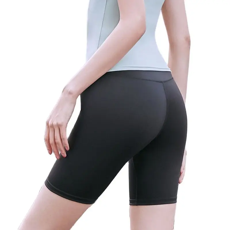 

2021 Popular Peach Fruit Hip Thin Quick-Drying Stretch Sports Tight Fitness Shorts