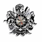 Настенные часы для парикмахерской, парикмахерской, салона красоты, виниловая пластина, настенные часы, современный дизайн, Парикмахерская, художественная вышивка